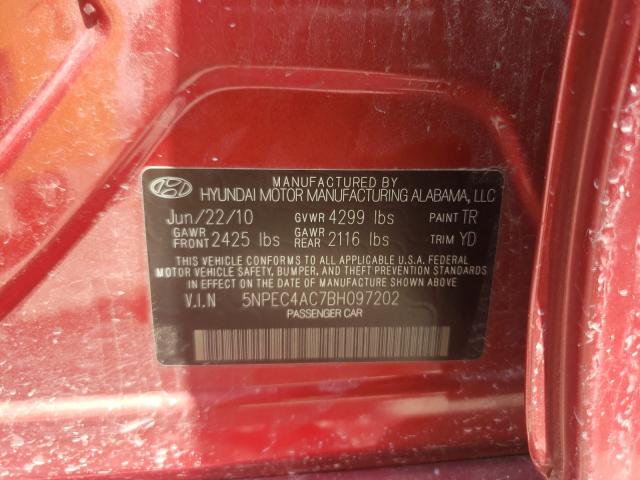 Photo 9 VIN: 5NPEC4AC7BH097202 - HYUNDAI SONATA 