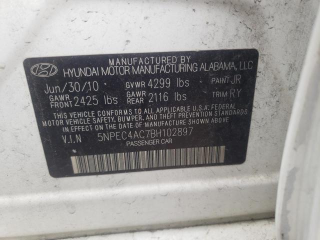 Photo 11 VIN: 5NPEC4AC7BH102897 - HYUNDAI SONATA SE 