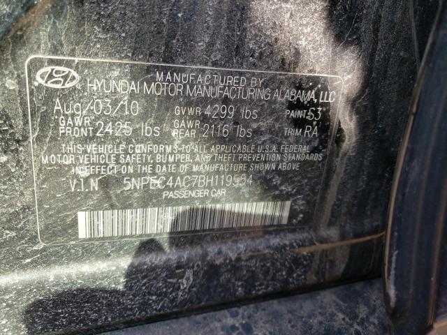 Photo 9 VIN: 5NPEC4AC7BH119554 - HYUNDAI SONATA SE 