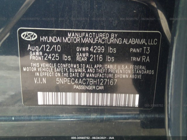 Photo 8 VIN: 5NPEC4AC7BH127167 - HYUNDAI SONATA 