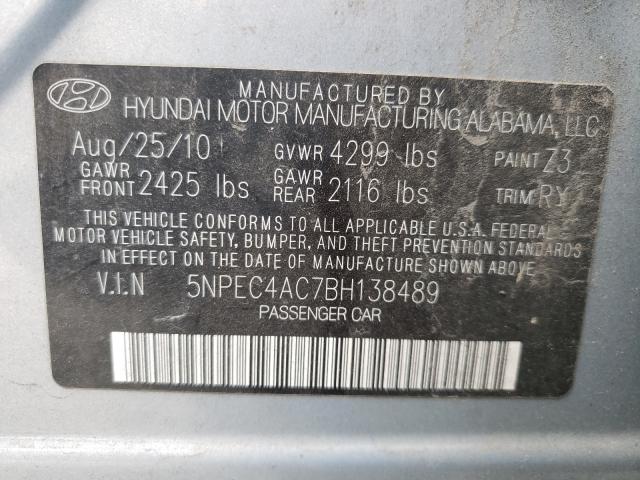 Photo 9 VIN: 5NPEC4AC7BH138489 - HYUNDAI SONATA SE 