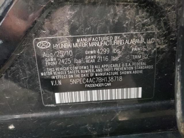 Photo 9 VIN: 5NPEC4AC7BH138718 - HYUNDAI SONATA SE 