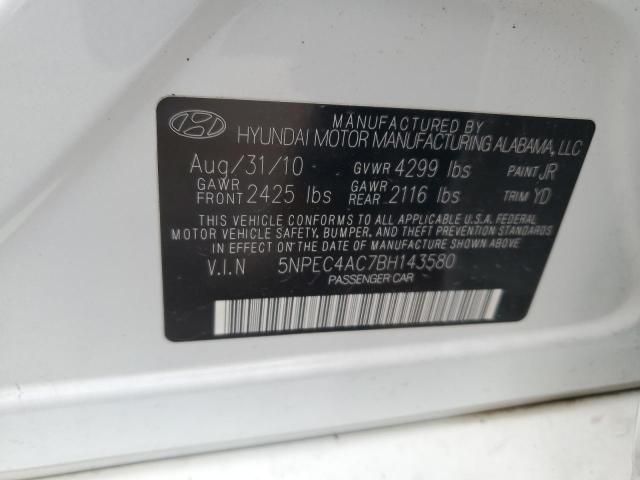 Photo 11 VIN: 5NPEC4AC7BH143580 - HYUNDAI SONATA SE 