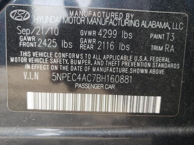 Photo 12 VIN: 5NPEC4AC7BH160881 - HYUNDAI SONATA SE 