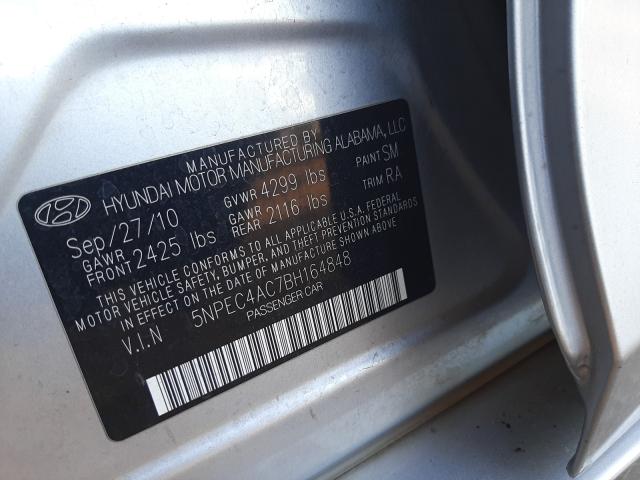 Photo 9 VIN: 5NPEC4AC7BH164848 - HYUNDAI SONATA SE 