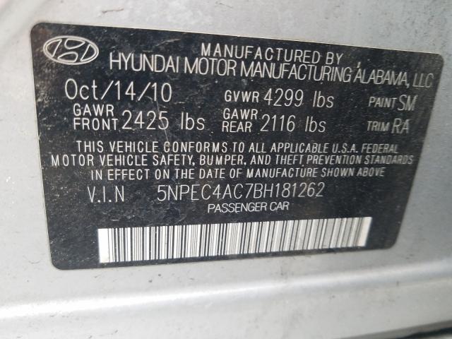 Photo 9 VIN: 5NPEC4AC7BH181262 - HYUNDAI SONATA SE 