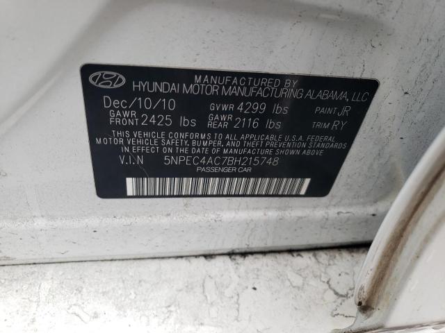 Photo 11 VIN: 5NPEC4AC7BH215748 - HYUNDAI SONATA 