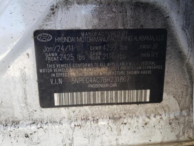 Photo 9 VIN: 5NPEC4AC7BH231867 - HYUNDAI SONATA SE 