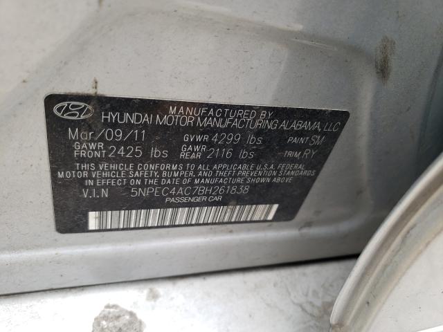 Photo 9 VIN: 5NPEC4AC7BH261838 - HYUNDAI SONATA SE 