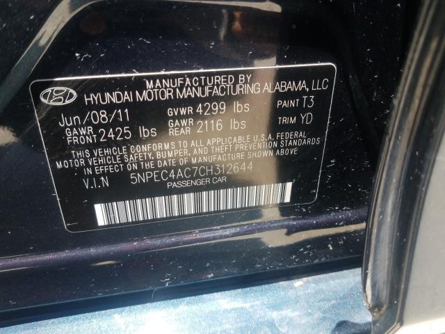 Photo 9 VIN: 5NPEC4AC7CH312644 - HYUNDAI SONATA SE 