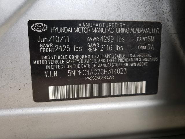 Photo 9 VIN: 5NPEC4AC7CH314023 - HYUNDAI SONATA SE 