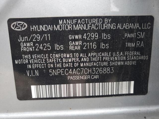 Photo 11 VIN: 5NPEC4AC7CH326883 - HYUNDAI SONATA 