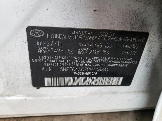 Photo 11 VIN: 5NPEC4AC7CH338841 - HYUNDAI SONATA SE 