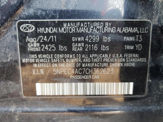 Photo 11 VIN: 5NPEC4AC7CH362623 - HYUNDAI SONATA SE 