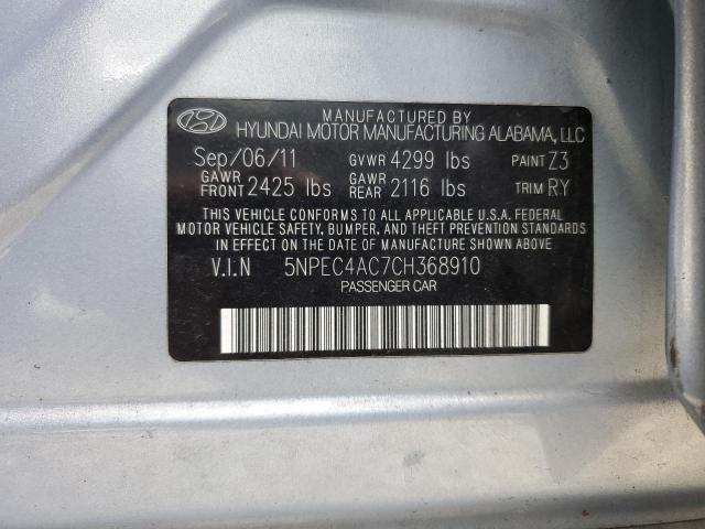 Photo 9 VIN: 5NPEC4AC7CH368910 - HYUNDAI SONATA SE 