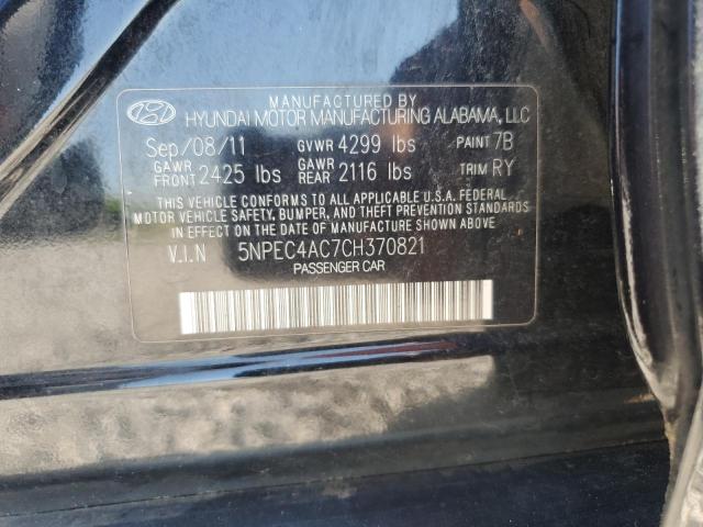 Photo 11 VIN: 5NPEC4AC7CH370821 - HYUNDAI SONATA SE 