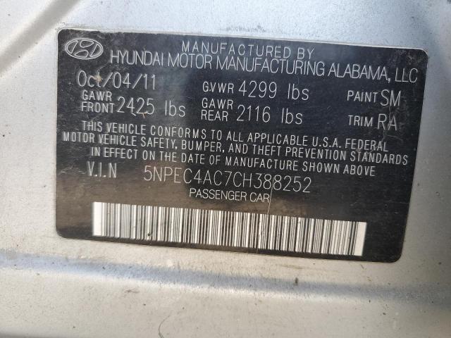 Photo 11 VIN: 5NPEC4AC7CH388252 - HYUNDAI SONATA 