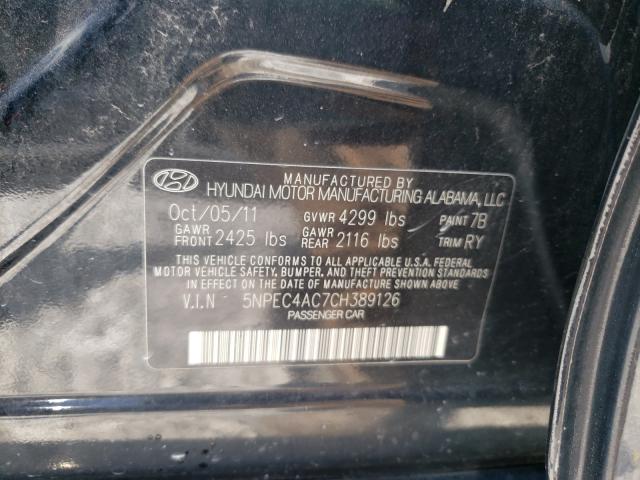 Photo 9 VIN: 5NPEC4AC7CH389126 - HYUNDAI SONATA SE 