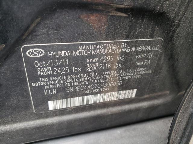 Photo 11 VIN: 5NPEC4AC7CH396030 - HYUNDAI SONATA 