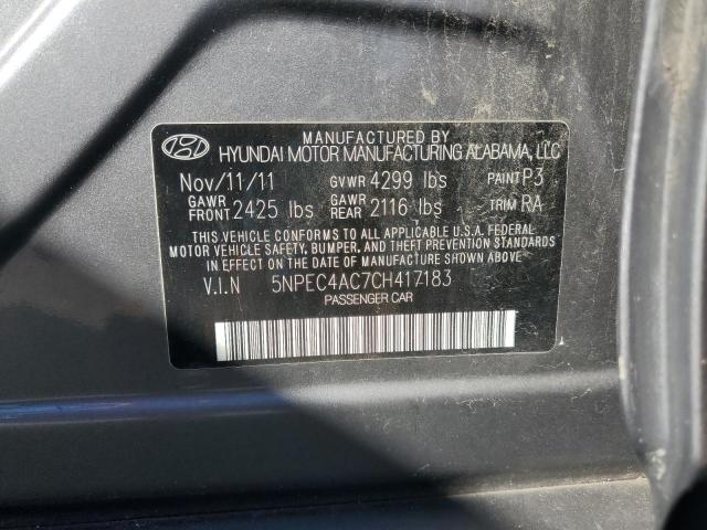 Photo 11 VIN: 5NPEC4AC7CH417183 - HYUNDAI SONATA SE 