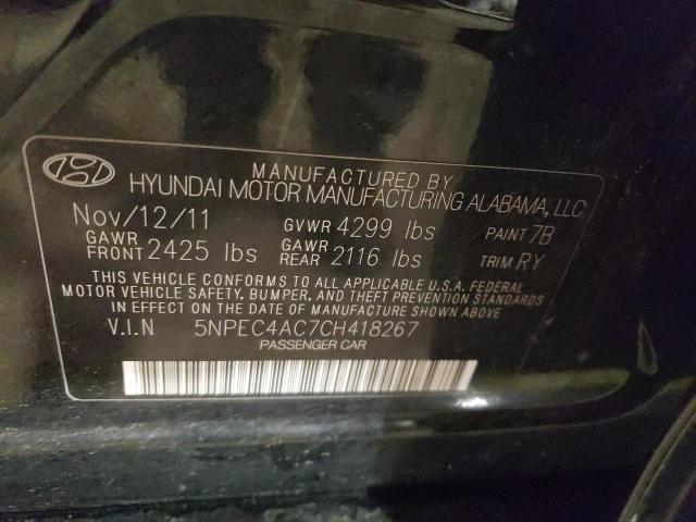 Photo 11 VIN: 5NPEC4AC7CH418267 - HYUNDAI SONATA 