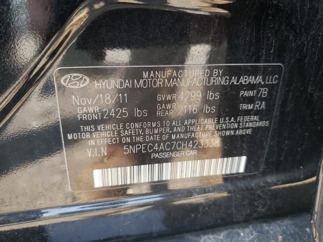 Photo 9 VIN: 5NPEC4AC7CH423338 - HYUNDAI SONATA SE 