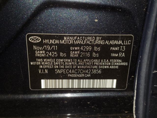 Photo 9 VIN: 5NPEC4AC7CH423856 - HYUNDAI SONATA SE 