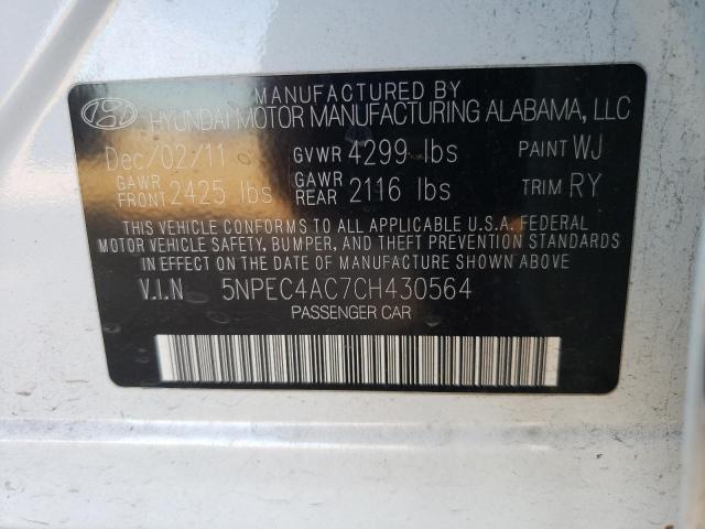 Photo 11 VIN: 5NPEC4AC7CH430564 - HYUNDAI SONATA 