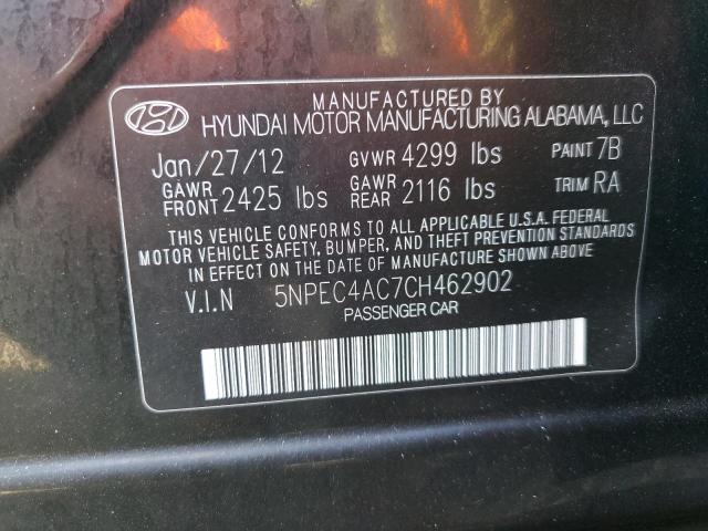 Photo 11 VIN: 5NPEC4AC7CH462902 - HYUNDAI SONATA SE 