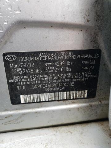 Photo 11 VIN: 5NPEC4AC7CH490585 - HYUNDAI SONATA 