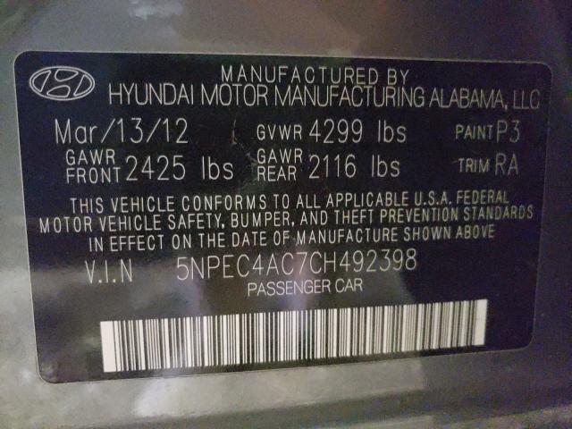 Photo 9 VIN: 5NPEC4AC7CH492398 - HYUNDAI SONATA SE 