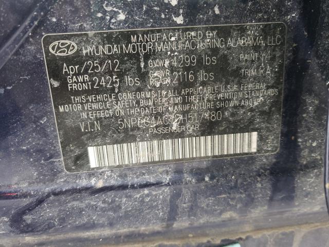 Photo 9 VIN: 5NPEC4AC7DH517480 - HYUNDAI SONATA SE 