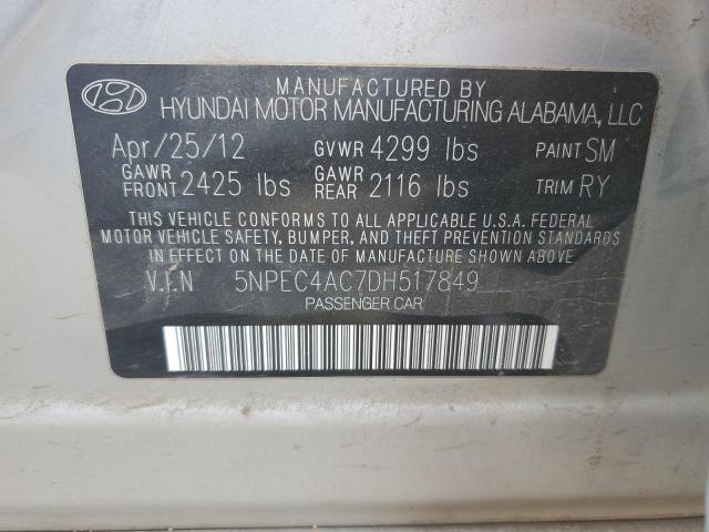 Photo 11 VIN: 5NPEC4AC7DH517849 - HYUNDAI SONATA 