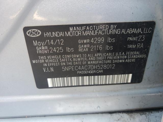 Photo 11 VIN: 5NPEC4AC7DH528012 - HYUNDAI SONATA SE 