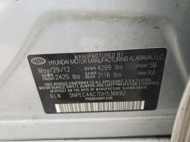 Photo 9 VIN: 5NPEC4AC7DH536692 - HYUNDAI SONATA SE 