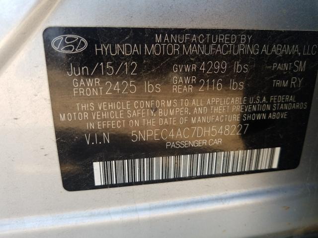 Photo 9 VIN: 5NPEC4AC7DH548227 - HYUNDAI SONATA 