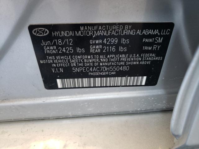 Photo 9 VIN: 5NPEC4AC7DH550480 - HYUNDAI SONATA SE 