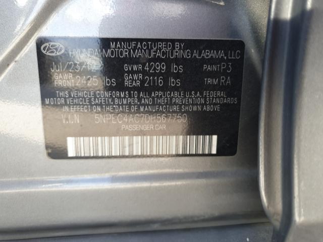 Photo 9 VIN: 5NPEC4AC7DH567750 - HYUNDAI SONATA SE 