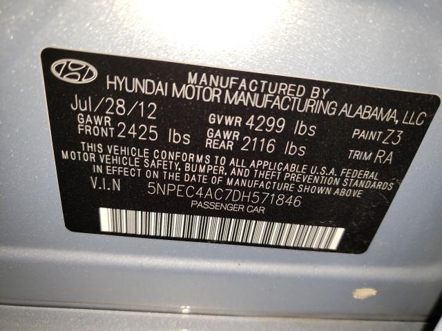 Photo 9 VIN: 5NPEC4AC7DH571846 - HYUNDAI SONATA SE 