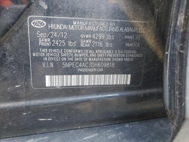 Photo 11 VIN: 5NPEC4AC7DH609818 - HYUNDAI SONATA SE 