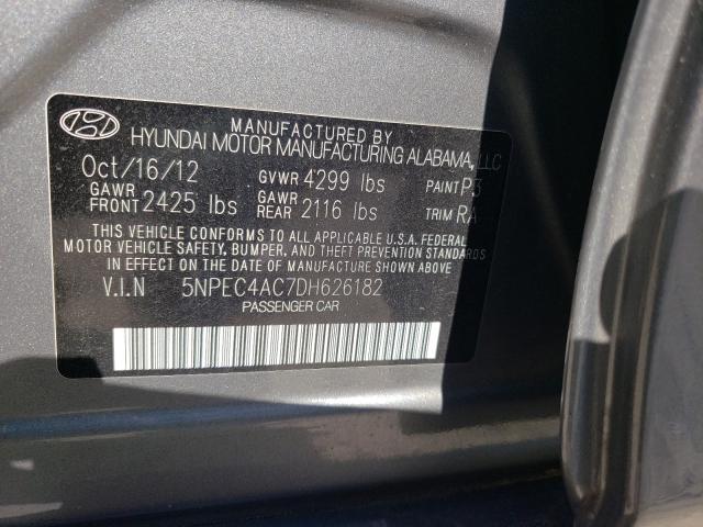 Photo 9 VIN: 5NPEC4AC7DH626182 - HYUNDAI SONATA SE 