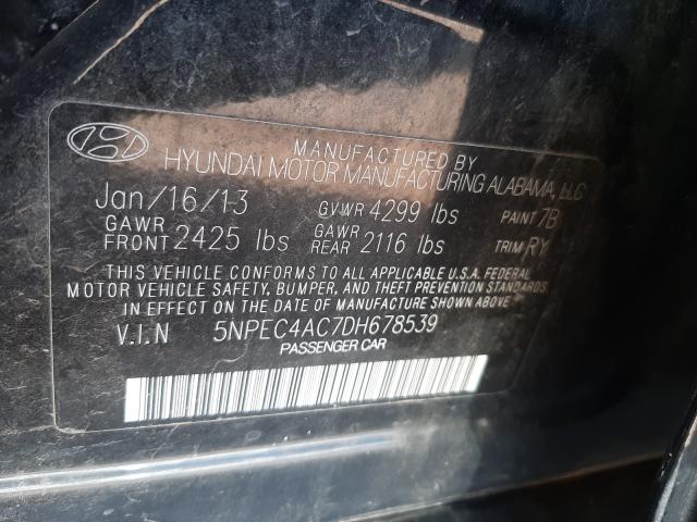 Photo 9 VIN: 5NPEC4AC7DH678539 - HYUNDAI SONATA SE 