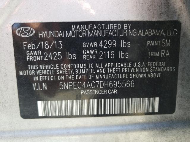 Photo 9 VIN: 5NPEC4AC7DH695566 - HYUNDAI SONATA SE 