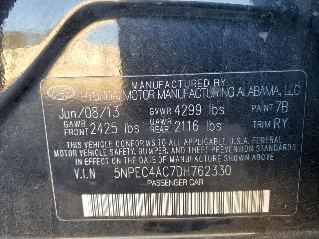 Photo 11 VIN: 5NPEC4AC7DH762330 - HYUNDAI SONATA 