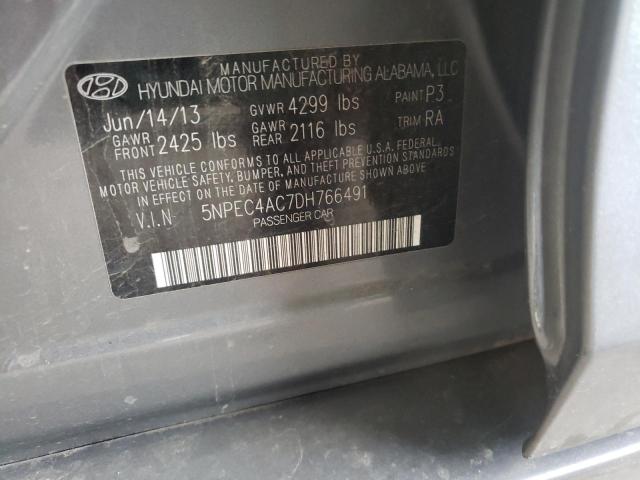 Photo 9 VIN: 5NPEC4AC7DH766491 - HYUNDAI SONATA SE 