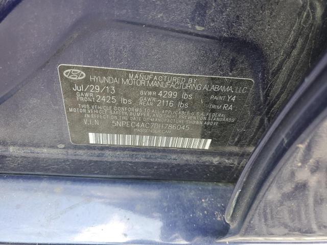 Photo 11 VIN: 5NPEC4AC7DH786045 - HYUNDAI SONATA 