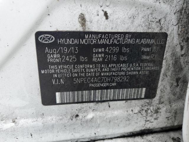 Photo 11 VIN: 5NPEC4AC7DH798292 - HYUNDAI SONATA 