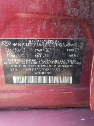 Photo 9 VIN: 5NPEC4AC7EH820583 - HYUNDAI SONATA SE 