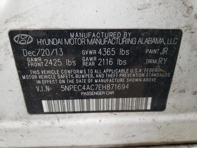 Photo 11 VIN: 5NPEC4AC7EH871694 - HYUNDAI SONATA 