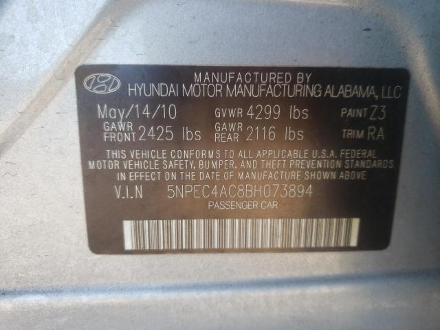 Photo 9 VIN: 5NPEC4AC8BH073894 - HYUNDAI SONATA SE 